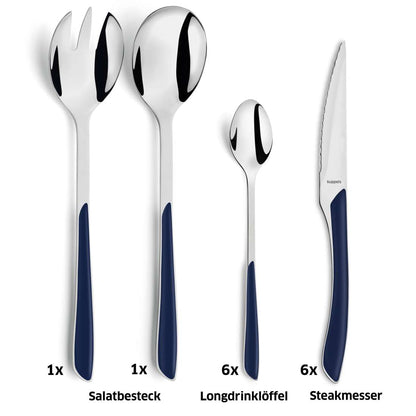 PRISMA cutlery set 44-piece indigo blue