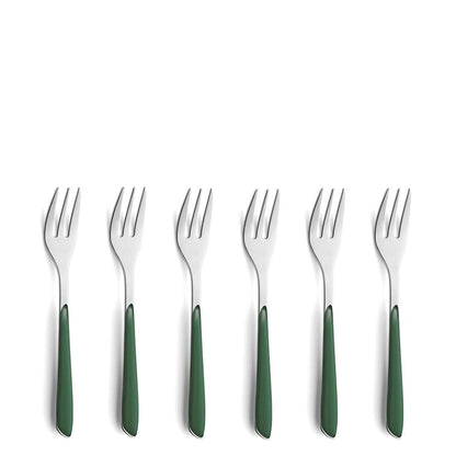 PRISMA cake fork set 6-piece fir green