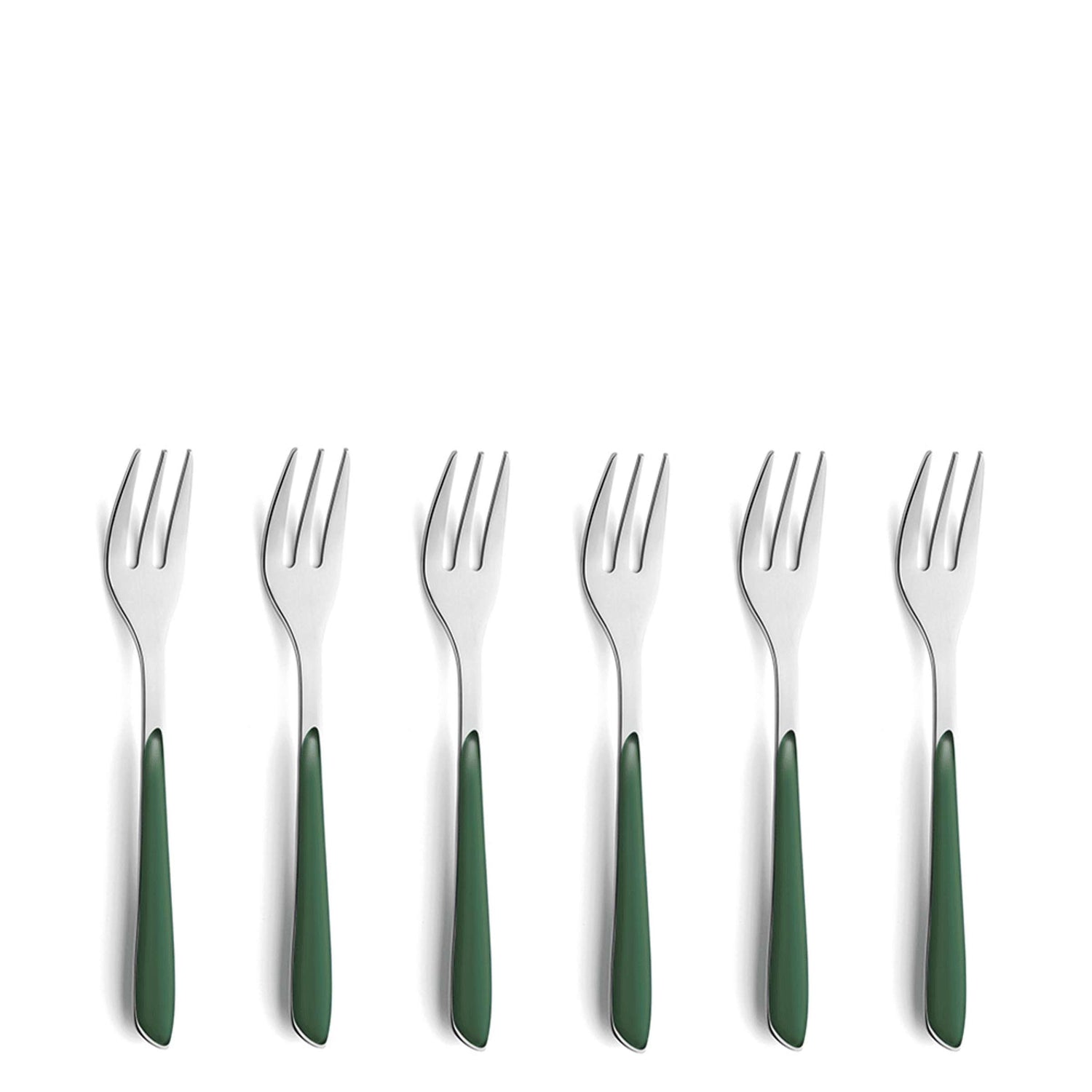 PRISMA Kuchengabel Set 6-teilig tannengrün