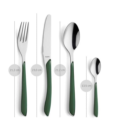 PRISMA Besteckset 24-teilig tannengrün