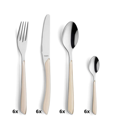PRISMA cutlery set 24-piece cotton