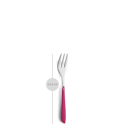 PRISMA cake fork set 6-piece raspberry red