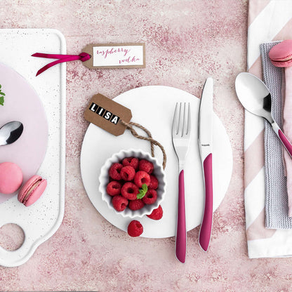 PRISMA Besteckset 24-teilig himbeerrot