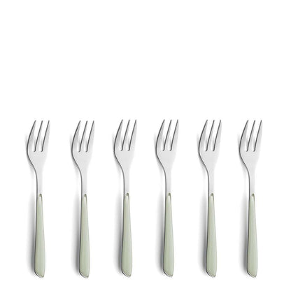 PRISMA cake fork set 6-piece sage green
