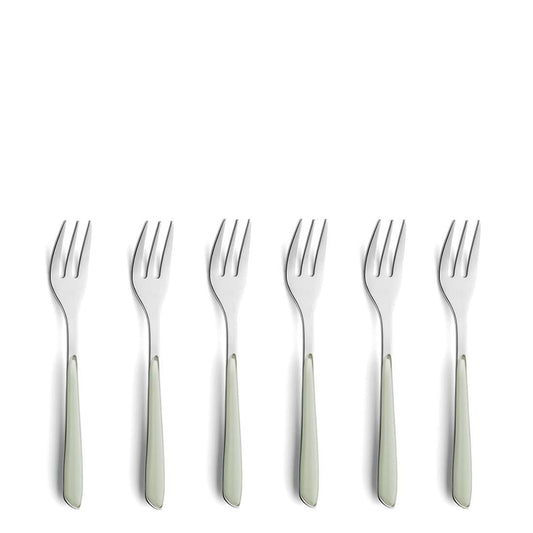 PRISMA cake fork set 6-piece sage green