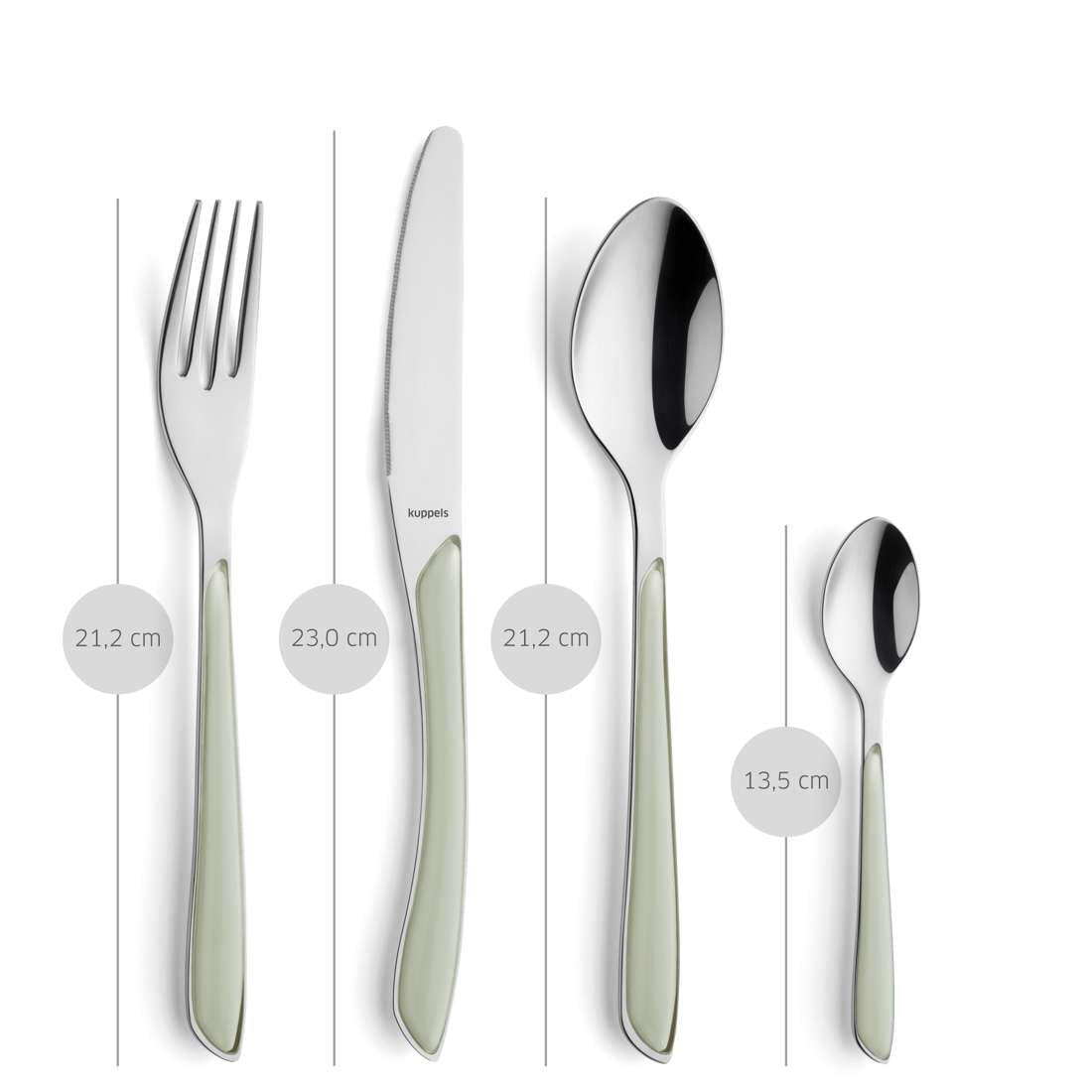 PRISMA cutlery set 24-piece sage green