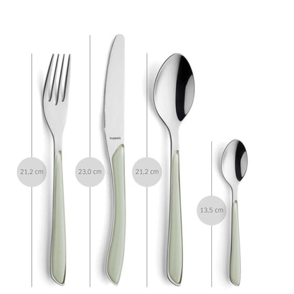 PRISMA cutlery set 24-piece sage green