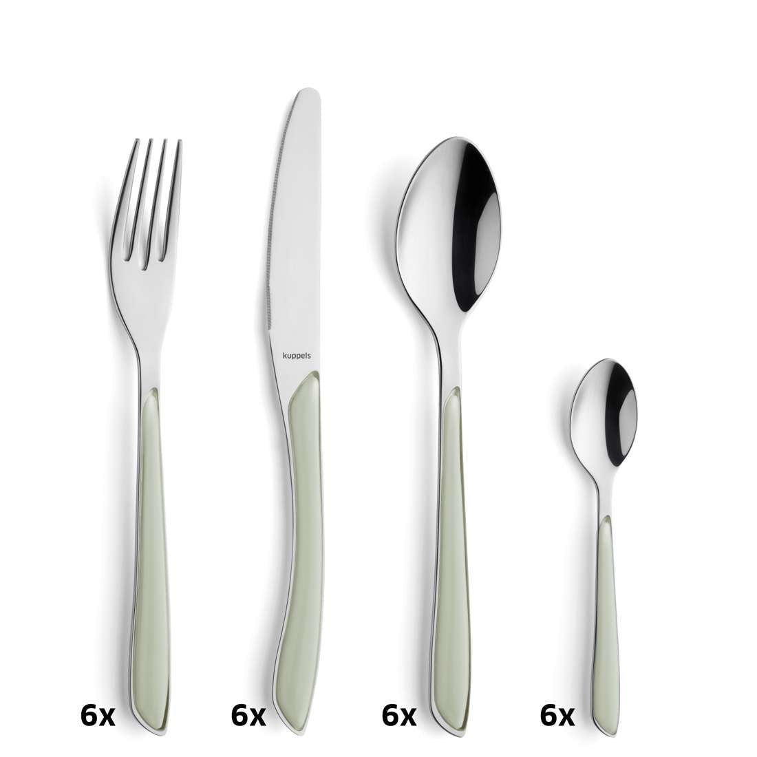 PRISMA cutlery set 24-piece sage green