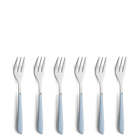 PRISMA cake fork set 6-piece sky blue
