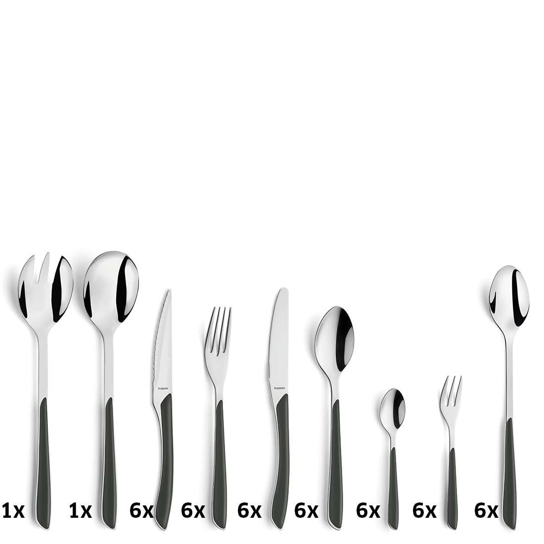 PRISMA cutlery set 44-piece slate grey