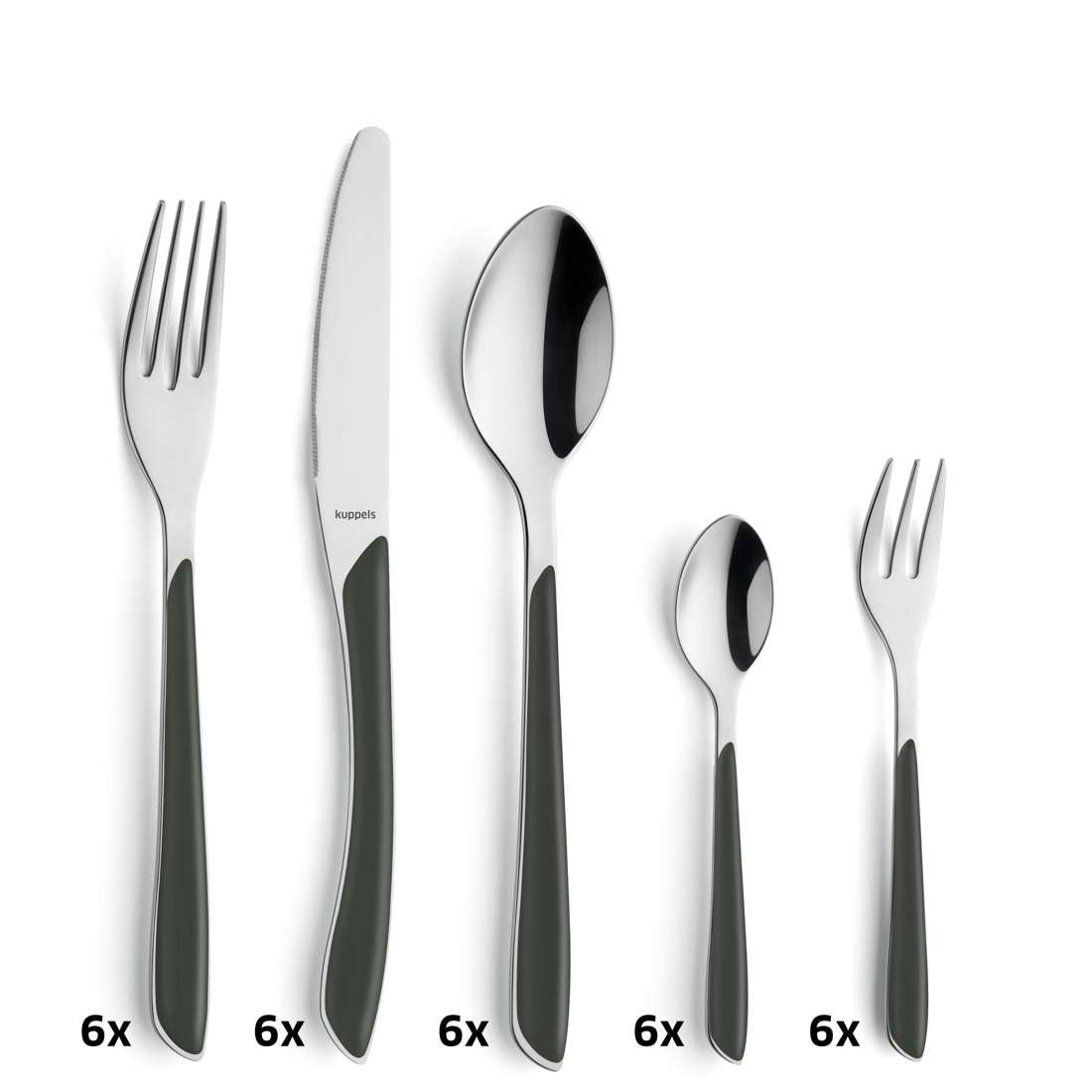 PRISMA cutlery set 44-piece slate grey