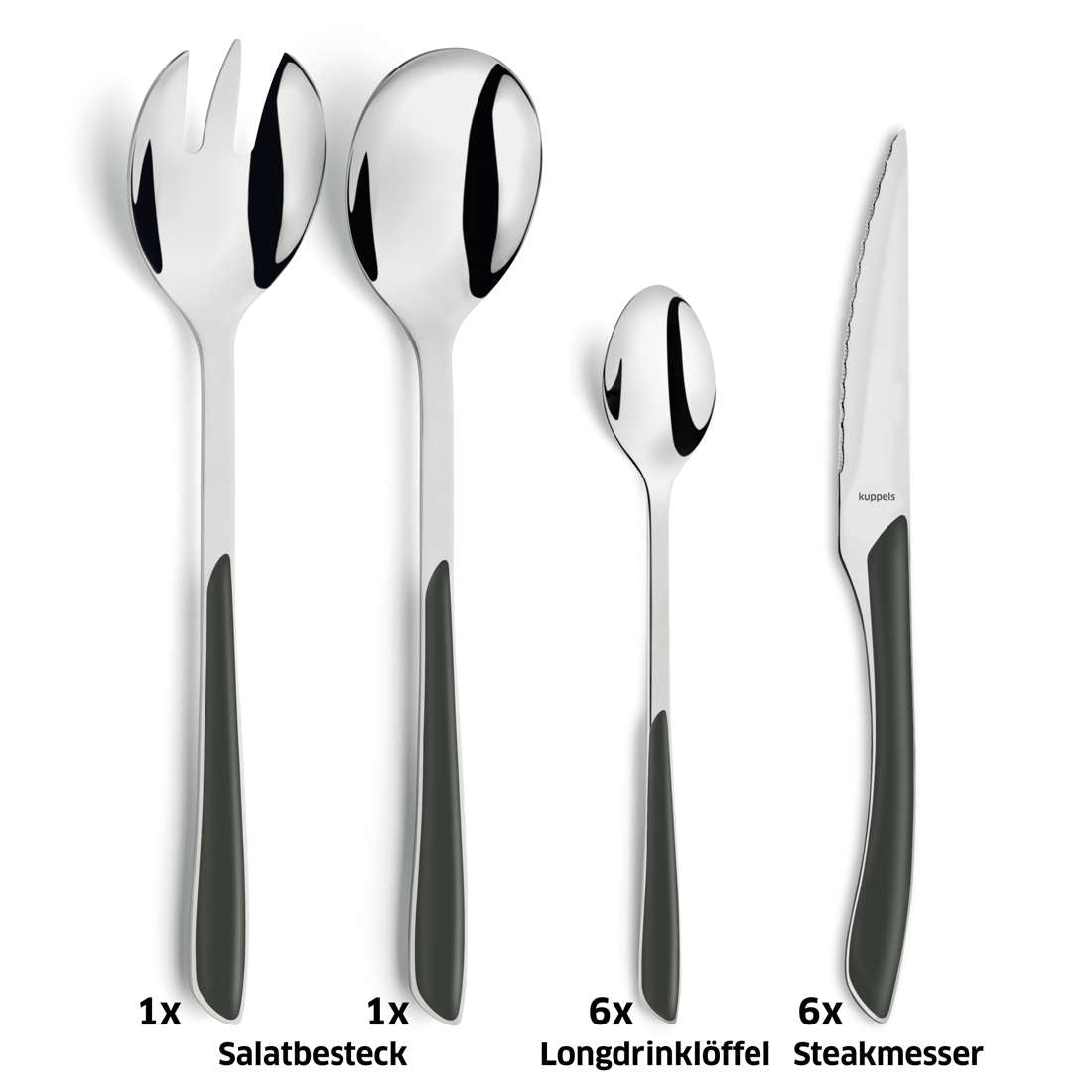 PRISMA cutlery set 44-piece slate grey