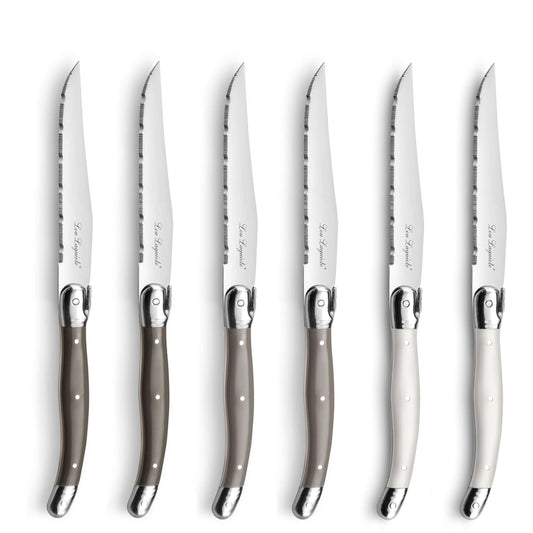 LAGUIOLE / TRADITION Steakmesser Set 6-teilig perle, pfeffer, taupe