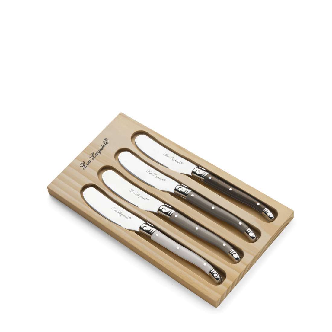 TRADITION Butter Spreader Set 4-piece pearl, pepper, taupe