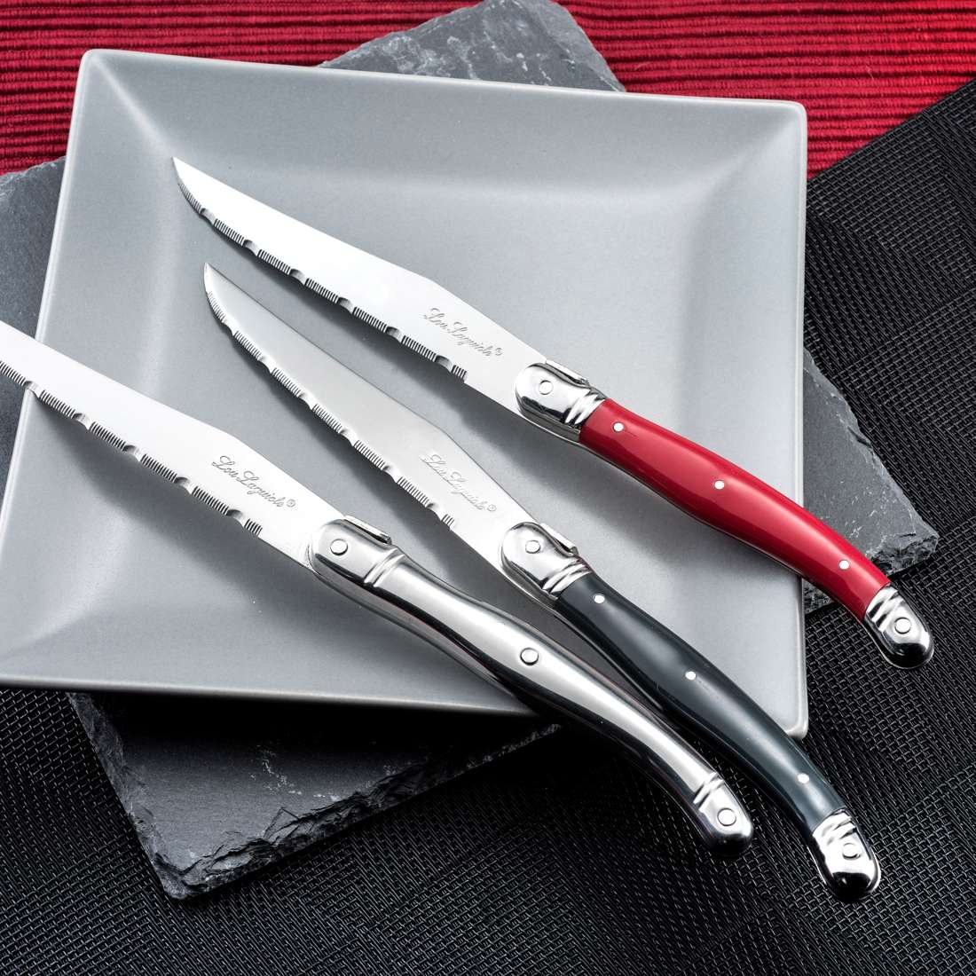 LAGUIOLE / TRADITION steak knife set 6-piece anthracite