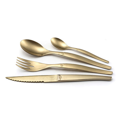 JET cutlery set 16-piece PVD gold