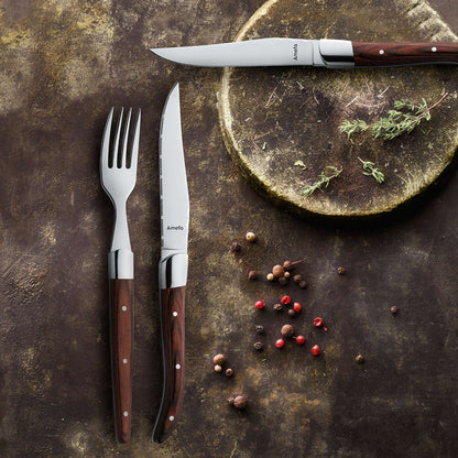 ROYAL STEAK Steakbesteck Set 4-teilig holz