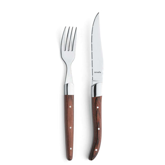 ROYAL STEAK steak cutlery set 4-piece wood