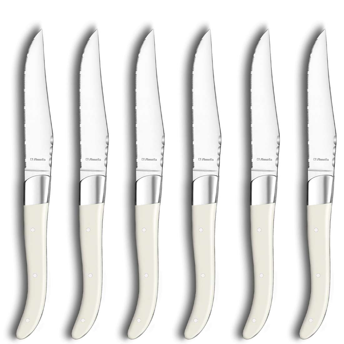 ROYAL STEAK steak knife set 6-piece white