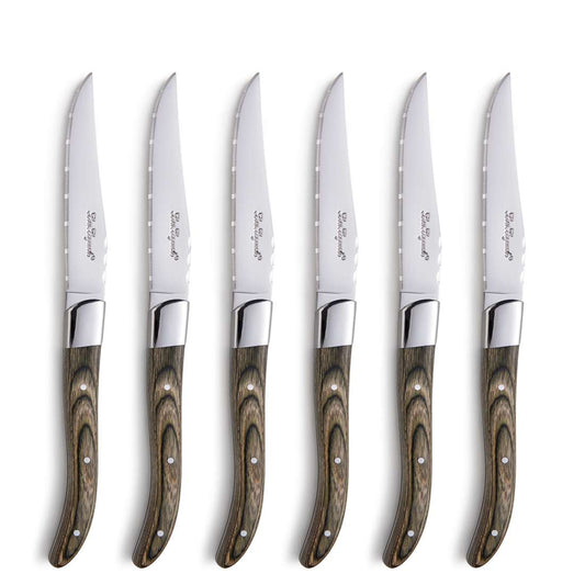 LOUIS steak knife set 6-piece wood