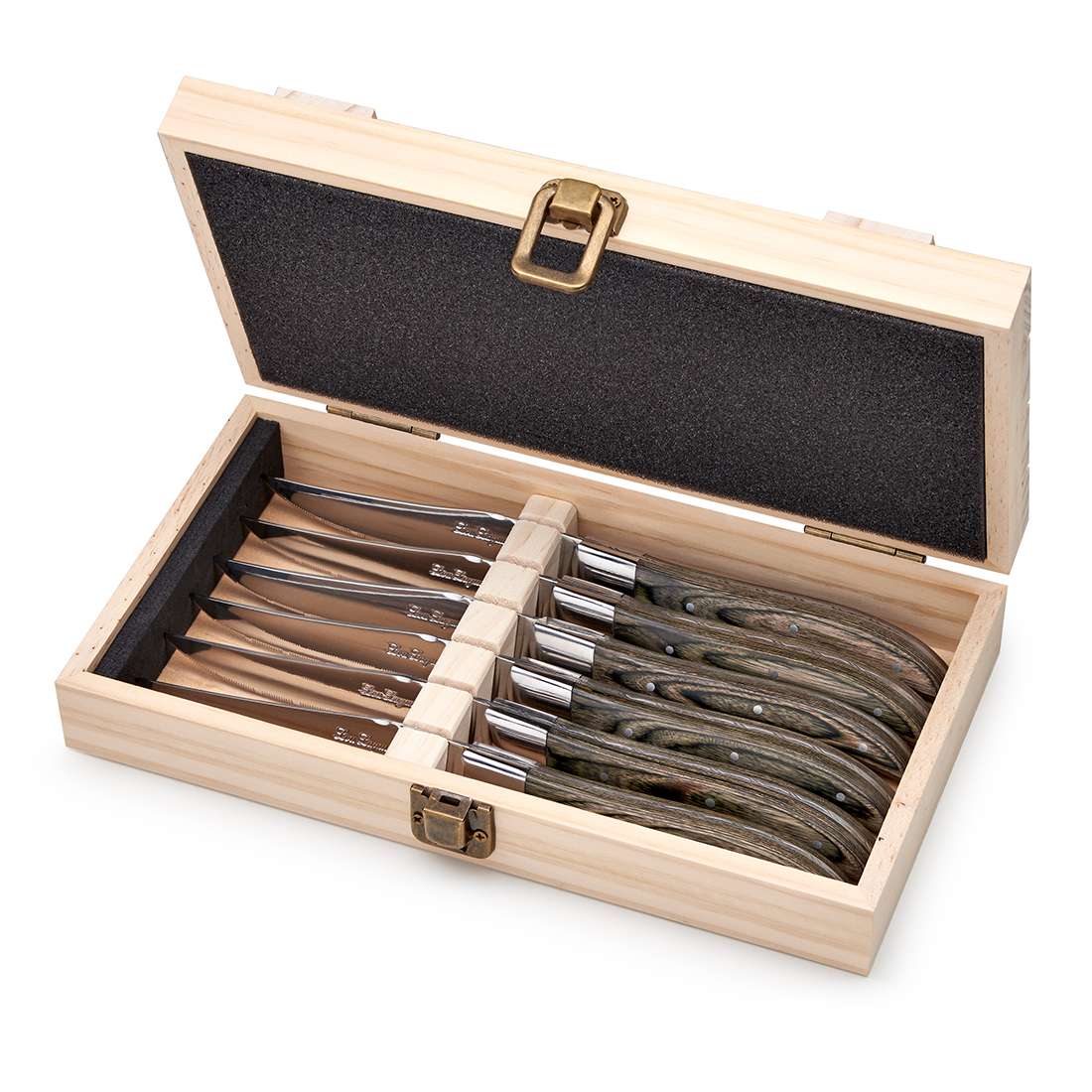 LOUIS steak knife set 6-piece wood