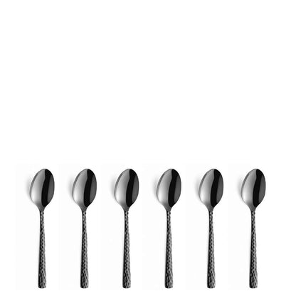 FELICITY mocha/espresso spoon set 6-piece PVD black