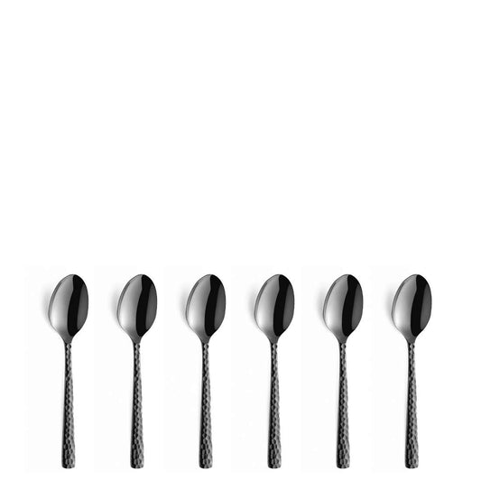 FELICITY mocha/espresso spoon set 6-piece PVD black