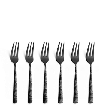 FELICITY cake fork set 6-piece PVD black