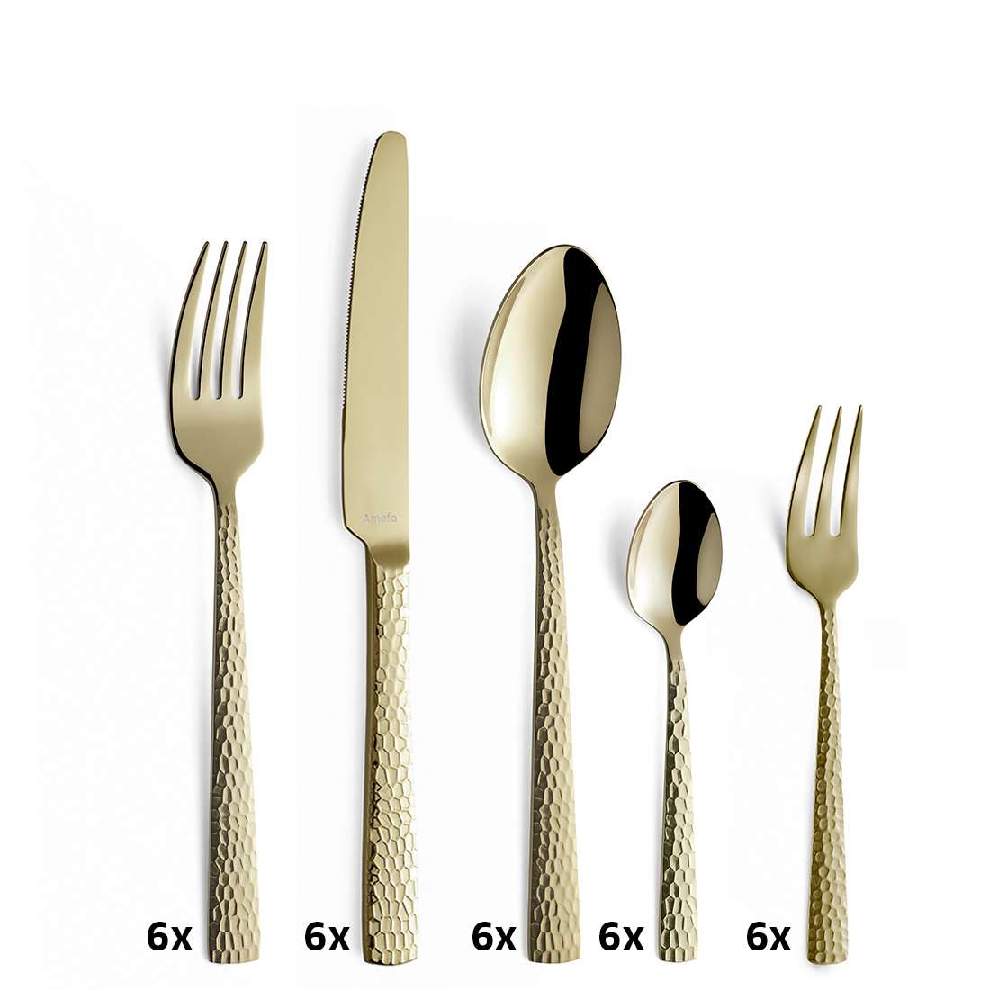 FELICITY cutlery set 30-piece PVD champagne