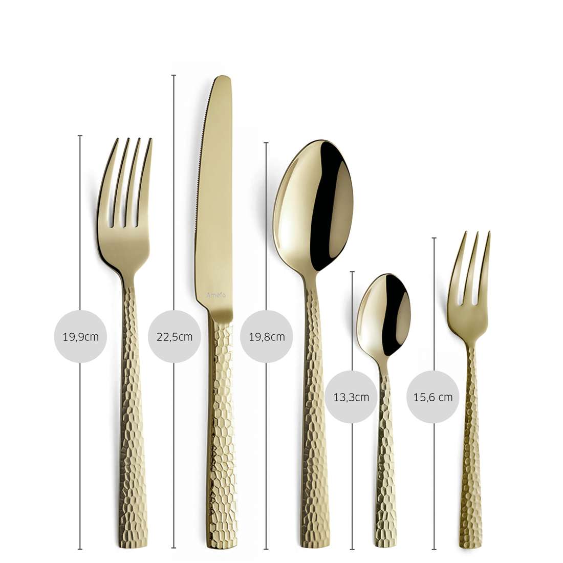 FELICITY cutlery set 30-piece PVD champagne