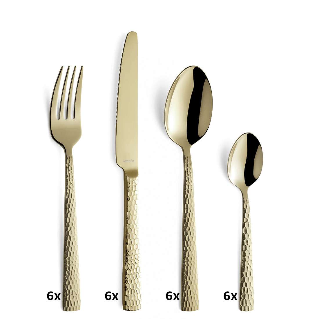 FELICITY cutlery set 24-piece PVD champagne