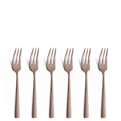 FELICITY cake fork set 6-piece PVD rose