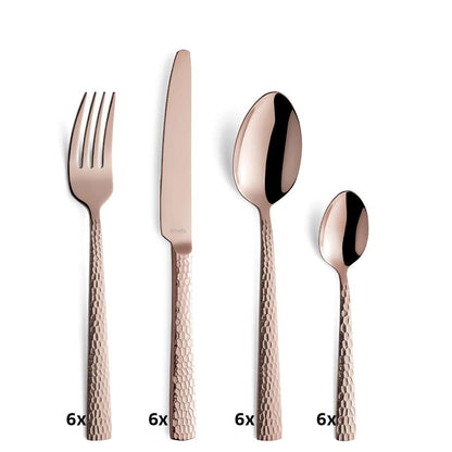 FELICITY cutlery set 24-piece PVD rose