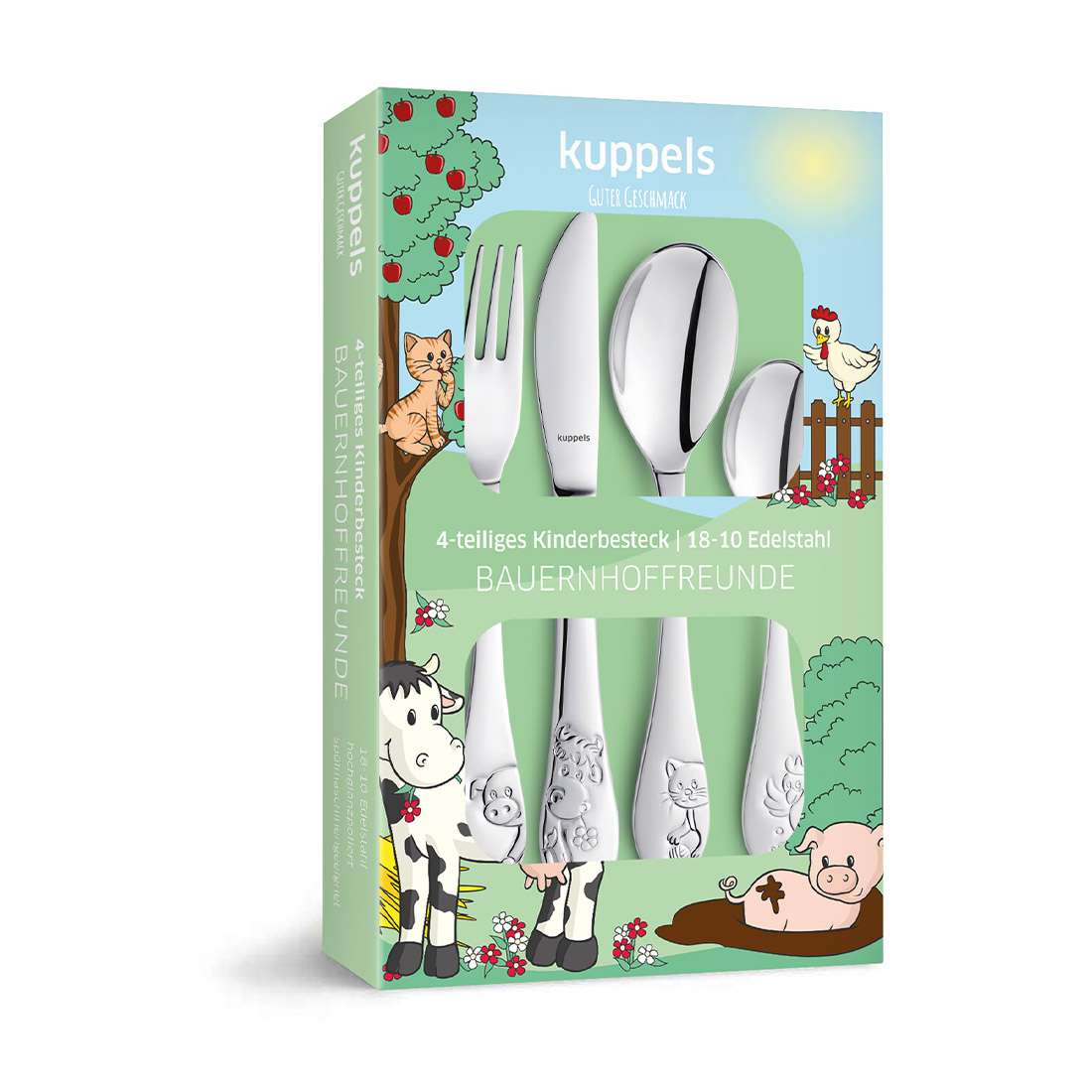 FARMHOUSE FRIENDS children's cutlery set, 4 pieces