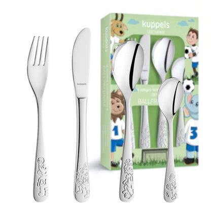 FUßBALLFREUNDE Kinderbesteck Set 4-teilig - Bestecke.de