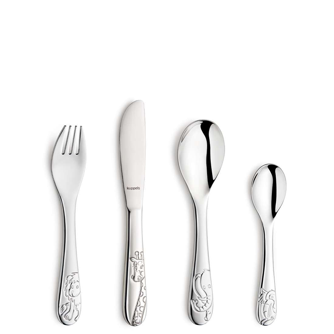 JUNGLE ANIMALS children's cutlery set, 4 pieces