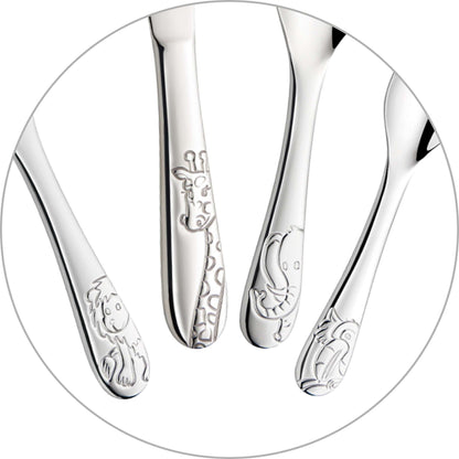 DSCHUNGELTIERE Kinderbesteck Set 4-teilig