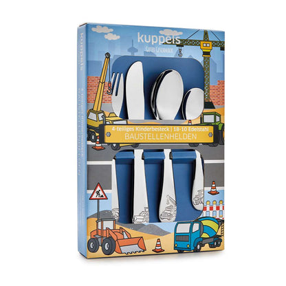CONSTRUCTION SITE HEROES children's cutlery set 4-piece