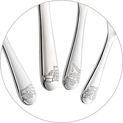 CONSTRUCTION SITE HEROES children's cutlery set 4-piece