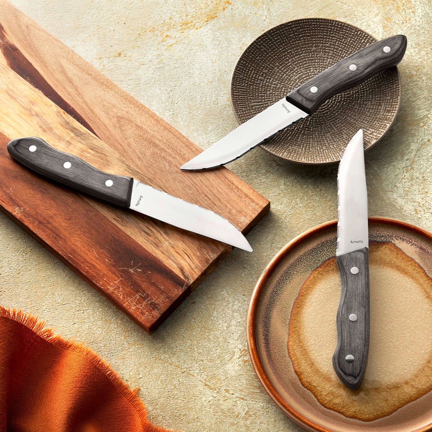 HERCULE Steakmesser Set 3-teilig holz