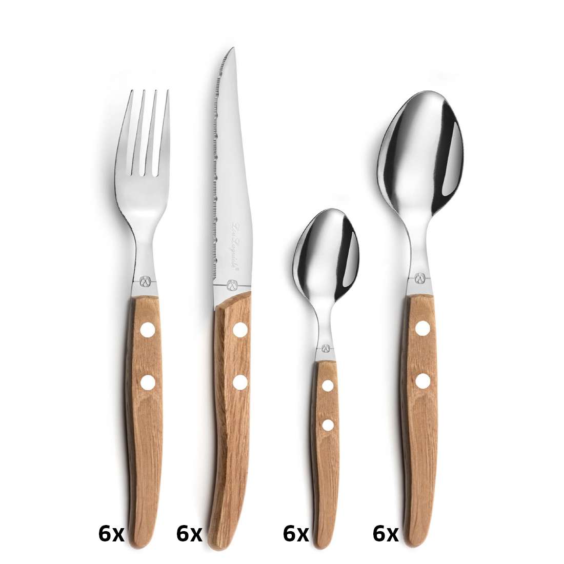 CANOPÉE cutlery set 24-piece wood