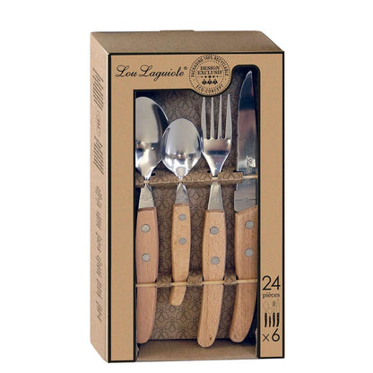 CANOPÉE cutlery set 24-piece wood