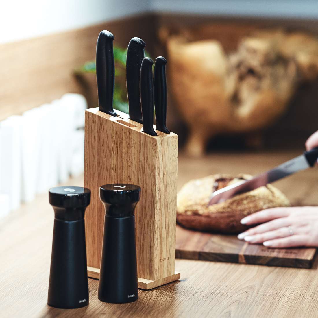 BASIC knife block 5-piece
