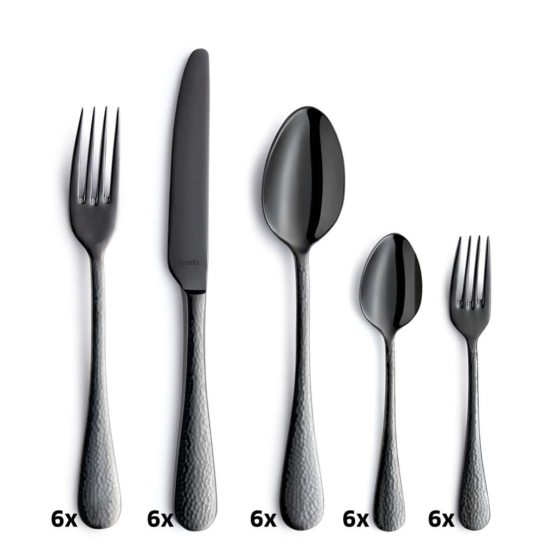 SIERRA cutlery set 30-piece PVD black
