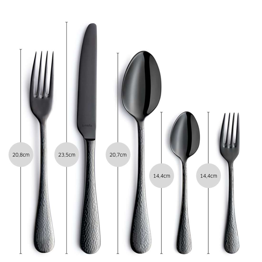 SIERRA cutlery set 30-piece PVD black