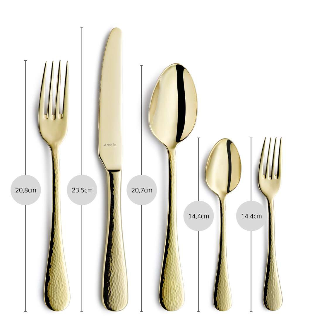 SIERRA cutlery set 30-piece PVD champagne