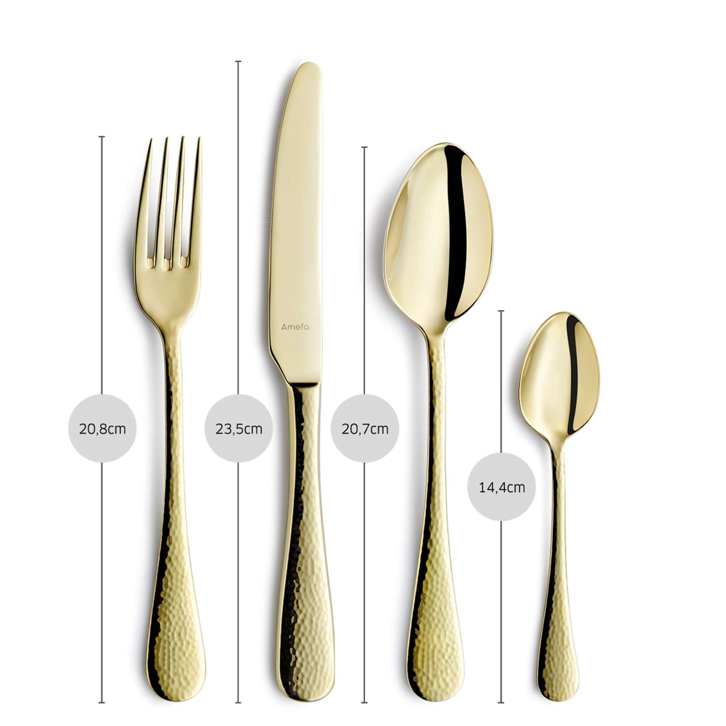 SIERRA Besteckset 24-teilig PVD champagner