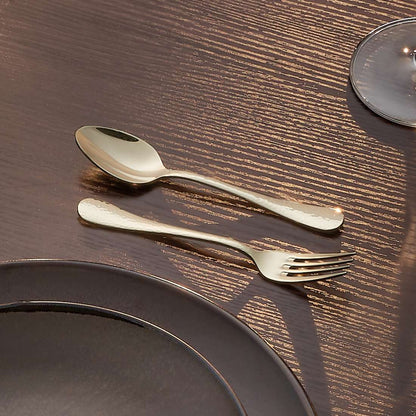 SIERRA cutlery set 24-piece PVD champagne