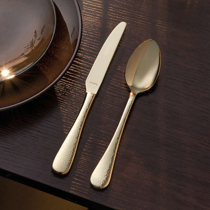 SIERRA cutlery set 30-piece PVD champagne
