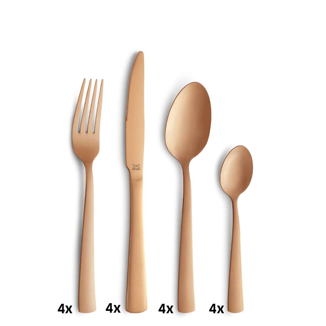 PADINA cutlery set 16-piece PVD copper